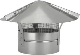 Famco Ctsss8 Cone Top Cap With Screen - Stainless Steel 8 Inch