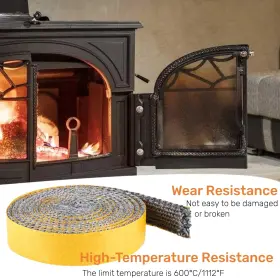Hb03063 Farady Flat Gasket Tape For Stoves And Fireplaces Heat-resistant Fiberglass Self Adhes #3