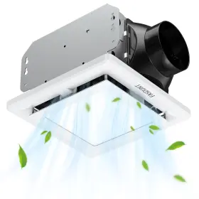 Fasdunt Usef3 2-in-1 Bathroom Exhaust Fan With Light 1.0 Sones &110 Cfm Upgraded V