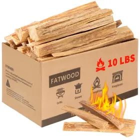 Fatok B0d48w2h73 Fatwood Fire Starter Sticks - 10lb Natural Pine Kindling For Fireplace Ca