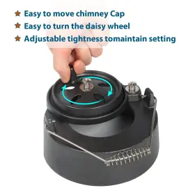 Fireloop 709930352295 Cast Iron Damper Chimney Cap For Big Size Green Eggbig Egg Access #3 Fireloop 709930352295 Cast Iron Damper Chimney Cap For Big Size Green Eggbig Egg Access #3