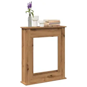 Fireplace Surround Artisan Oak 721158388766 29.5x7.9x34.4 Inch Engineered Wood Fireplace Surround Artisan Oak 721158388766 29.5x7.9x34.4 Inch Engineered Wood