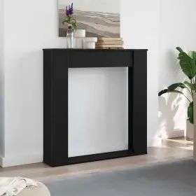 Fireplace Surround Black Oak 721158858337 100x20x100 Cm Engineered Wood Fireplace Surround Black Oak 721158858337 100x20x100 Cm Engineered Wood