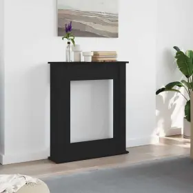 Fireplace Surround Black Oak 721158858344 75x20x87 5 Cm Engineered Wood