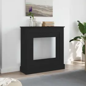 Fireplace Surround Black Oak 721158858351 35.4x11.8x35.4 Inch Engineered Wood Fireplace Surround Black Oak 721158858351 35.4x11.8x35.4 Inch Engineered Wood