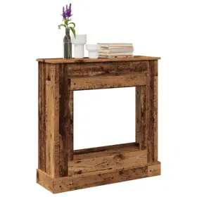 Fireplace Surround Old Wood 721158388841 35.4x11.8x35.4 Inch Engineered