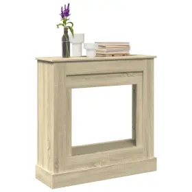 Fireplace Surround Sonoma Oak 721158388797 35.4x11.8x35.4 Inch Engineered Wood Fireplace Surround Sonoma Oak 721158388797 35.4x11.8x35.4 Inch Engineered Wood