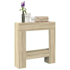 Fireplace Surround Sonoma Oak 721158388889 31.9x7.1x32.3 Inch Engineered Wood