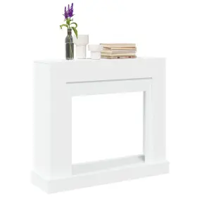 Fireplace Surround White 721158388506 39.4x11.8x34.4 Inch Engineered Wood Fireplace Surround White 721158388506 39.4x11.8x34.4 Inch Engineered Wood