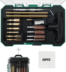 Flissa 820909776802 Universal Handgun Cleaning Kit 16 Piece Gun With Clean Inch