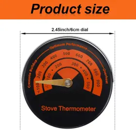 Frienda 313041973937 Wood Stove Thermometer Magnetic Oven Temperature Meter For B #2