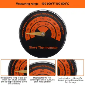 Frienda 313041973937 Wood Stove Thermometer Magnetic Oven Temperature Meter For B #3