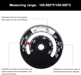 Frienda-thermometer-01 Frienda Magnetic Wood Stove Thermometer Fire Pipe Flue Temperatur #3