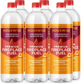 Furmia Llc 114129831329 Bio Ethanol Fireplace Fuel 6 X 1 Liter - Bioethanol Tabletop Fire Pit