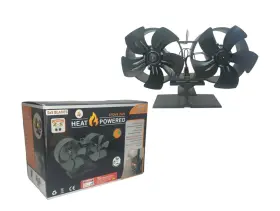 Sf926b5 Futuresun New Dual Fan Fireplace Stove Heat Powered 2-5 Blade
