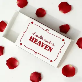 F4648 Fysuimu 60pcs Valentines Day Blank Matches Containers Match Holder A Made In