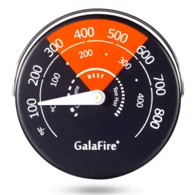 Galafire 726084222625 Wood Stove Thermometer Magnetic Oven Temperature Meter For Burning Stoves