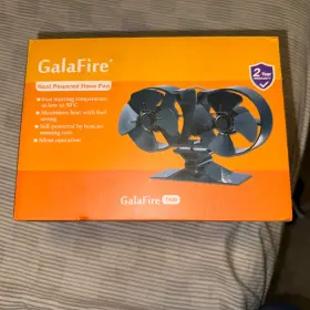 Galafire T400 Dual Fans Heat Powered Wood Stove Fan - New Open Box
