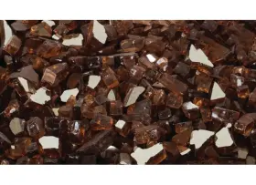 Ghp Group Ofr701pa Pleasant Hearth Amber Tempered Glass Rocks For Gas Fire Pits - 10 Lbs