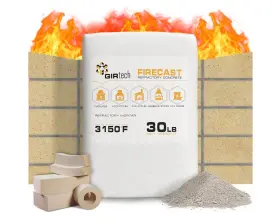 3110 Girtech 820208200264 Firecast Castable Refractory Cement Mix Degree Fahrenheit 30 Lbs High Te