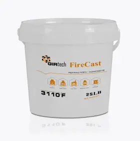 Mrt-25 Girtech Firecast Castable Refractory Cement 3110f Degree Fahrenheit 25 Lbs High Tempe