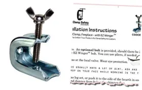 B01m09xdsj Golden Trout Products Damper Clamp Fireplace - With Ez Winger