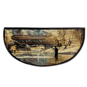 Goods Of The Woods 706734150164 Flyfishing Hearth Rug Fire Resistant Cabin Entry Mat Fireplace Firep