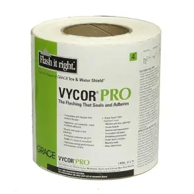 Grace 103027 Vycor Pro Self-adhering Butyl Flashing - 4 Inch X 75ft Roll 4in White