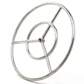Frs18 Grand Canyon Gas Logs Stainless Steel Double Fire Ring 0.5 Inch Hub 18