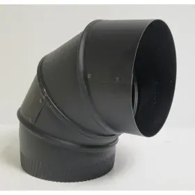 6-24-602 Gray Metals Black Stove Pipe 6 Inch X 90 Deg Lot Of 7 Adjustable Elbow 24 Gauge