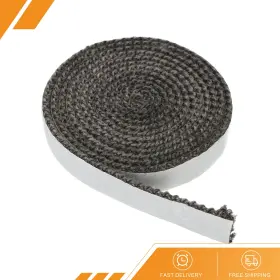 Gryfton 680811041616 5/8 Inch X 1/8 73 Wood Stove Gasket Flat Self Adhesive Seal Rope Black