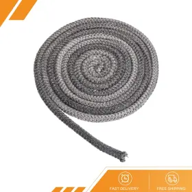 Gryfton 686130789598 3/8 Inch X118 Wood Stove Gasket Graphite Fiberglass Round Seal Rope Black