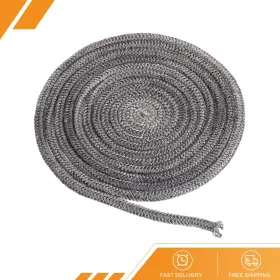 Gryfton 686130906414 1/4 Inch X118 Wood Stove Gasket Graphite Fiberglass Round Seals Rope Black