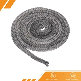 Gryfton 686130906469 1/2 Inch X118 Wood Stove Gaskets Graphite Fiberglass Round Seal Rope Black