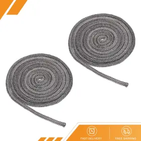 Gryfton 686130907459 2pcs 5/16 Inch X86 Wood Stove Gasket Graphite Fiberglass Round Seals Rope Black