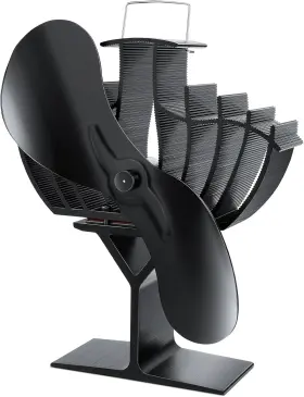Hanaoyo Sf-100a Upgraded Wood Stove Fan High Airflow Large-sized Heat Powered Non Ele