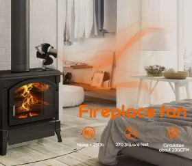 Heizung-01 Hawcafu Wood Stove Fan 4 Blades Fireplace Heat Pellet For Fir #3 Heizung-01 Hawcafu Wood Stove Fan 4 Blades Fireplace Heat Pellet For Fir #3