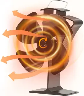 Heizung-01 Hawcafu Wood Stove Fan 4 Blades Fireplace Heat Pellet For Fir Heizung-01 Hawcafu Wood Stove Fan 4 Blades Fireplace Heat Pellet For Fir