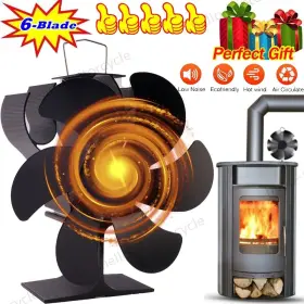 8vmtp1uvpha11 Hello-motorcycle 6 Blades Stove Fan Wood Fireplace Heat Powered Silent Us