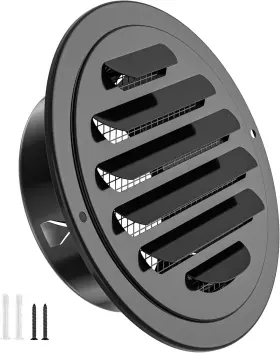 Hg Power Pn-166 Stainless Steel Soffit Vents 4 Inch Single Pack Black