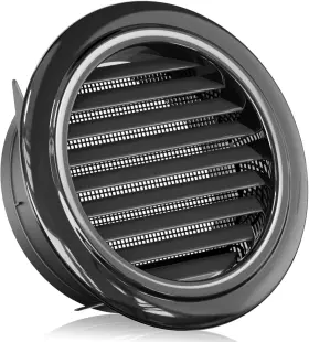 Hg Power Pn-207 8 Inch Soffit Vent Black Round Cover With