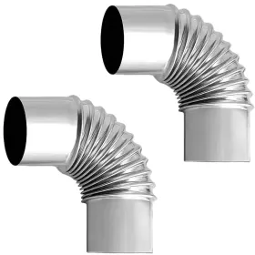 Hnoygnu 753775968111 2pcs 90 Degree Elbow Wood Stove Chimney 2.36 Inch Pipe Stainless Hnoygnu 753775968111 2pcs 90 Degree Elbow Wood Stove Chimney 2.36 Inch Pipe Stainless