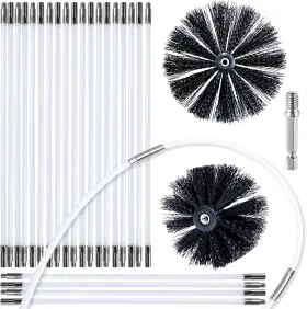 Hoklnuse 744110734195 Dryer Vent Cleaner Kit Chimney Sweep Cleaning Tools Pellet Stove Cleane