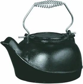 Home Impressions 009326451305 3 Quart Cast Iron Wood Stove Kettle Humidifier Fireplace Steam Pot