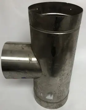 Homesaver 724086914852 21777 7 Inch Heat-fab Tee With 6 Take Off 304-alloy