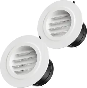 Hon&guan Zh128 3 Inch Vent Cover Hon&guan Soffit Vents Exterior Round Inch-2pcs White