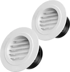 Hon&guan Zh129 Soffit Vents 4 Inch Hon&guan Exhaust Vent Exterior Inch-2pcs White