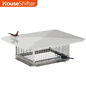 Beysh3zorb Houseshifter 21 Inch Outdoor Chimney Cap Cover Stainless Steel Wall Mount Vertical Sturdy Firepit