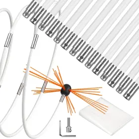 31csk03 Hoxha Chimney Sweep Kit Cleaner With Nylon Flexible Rods Cleanin
