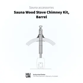 Huum 744103017522 Barrel Sauna Wood Stove Chimney Kit Huum 744103017522 Barrel Sauna Wood Stove Chimney Kit